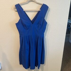 J. Crew Royal Blue V-Neck Cocktail Dress